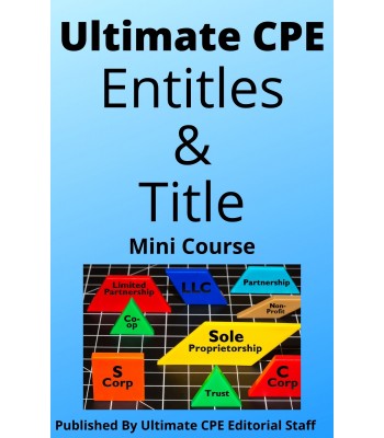 Entities and Title 2023 Mini Course